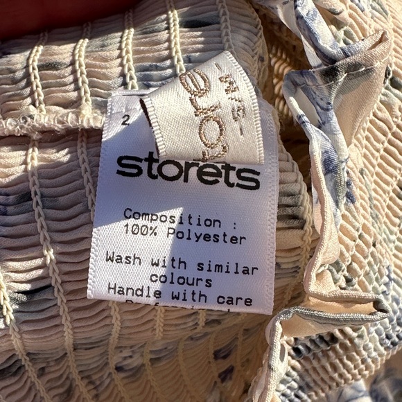 Storets puffy sleeve mini summer floral dress size s/m - Picture 7 of 10